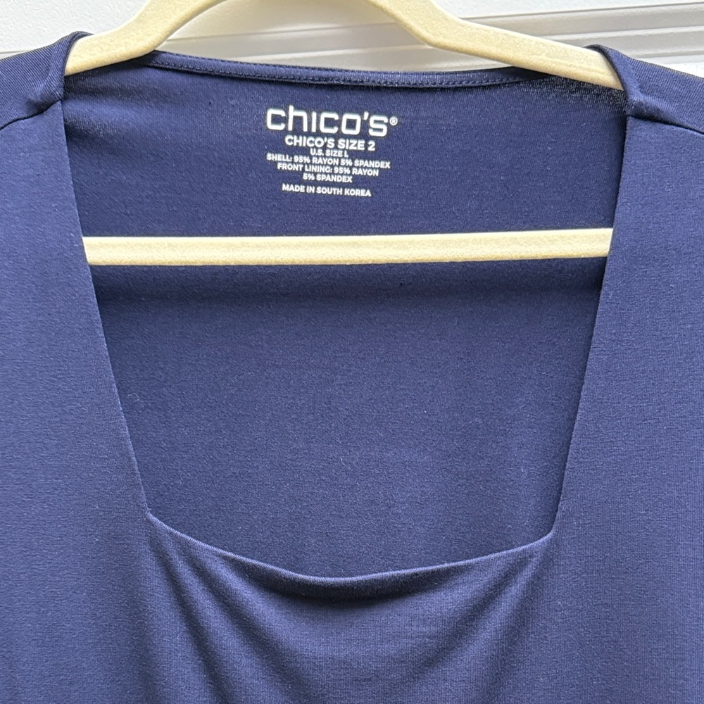 Chico's Deep Blue Long Sleeve Top